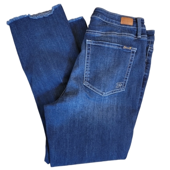 Seven7 Fashion Jean Mini Boot Denim Jeans Size 10 - Picture 3 of 5